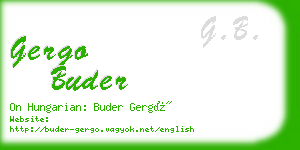 gergo buder business card